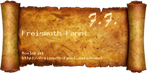 Freismuth Fanni névjegykártya